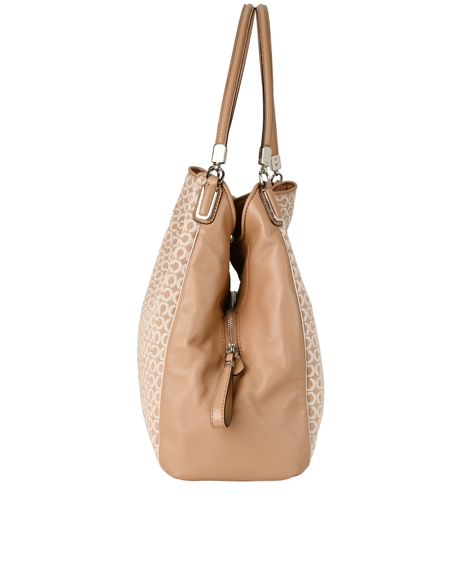 Madison Shoulder Bag, &pound;110, Handbags, Beige, Canvas/Leather, Side view